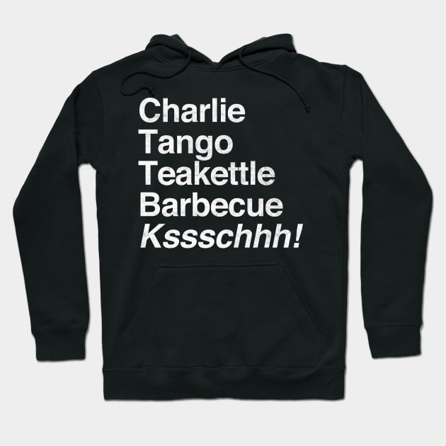 The Young Ones / Charlie, Tango, Teakettle Barbecue Hoodie by DankFutura